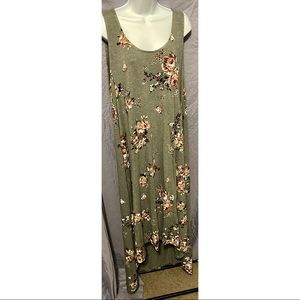 Torrid grey  Floral High Low Dress